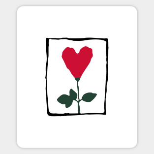 Heart flower red Sticker